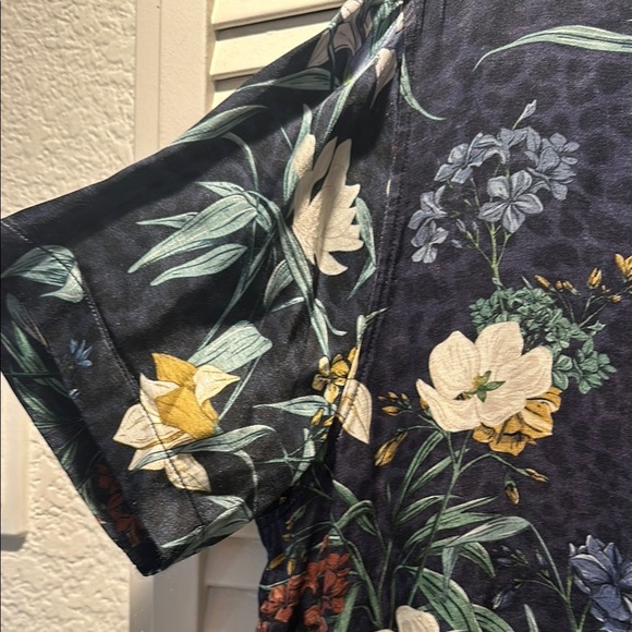 Zara Blue Casual Button Down Shirt Relaxed Fit - Picture 2 of 5